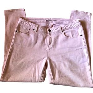 Michael Kors Pastel Pink Skinny Jeans Size 10